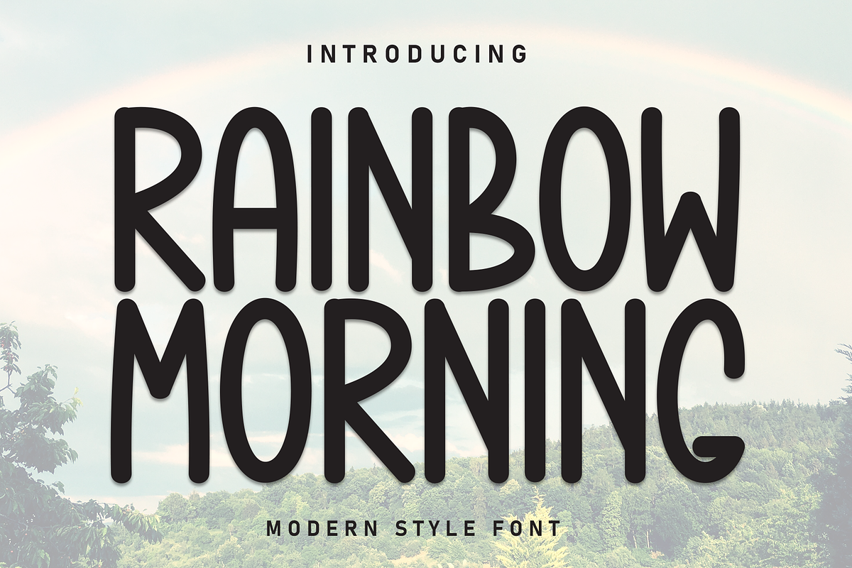 Rainbow Morning | Script Font, a Script Font by Scratchones (Photo 1 of 8)