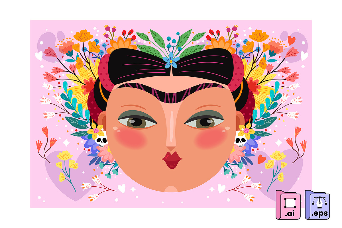 Frida Kahlo Portrait, a Person Illustration by MISS CHATZ (Photo 2 of 3)