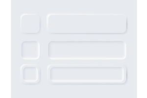Neumorphic buttons. Simple, a Technology Illustration by Things for designers
