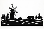 Dutch Windmill Field Set, an Illustration by jahid234 (Thumbnail 3 of 10)