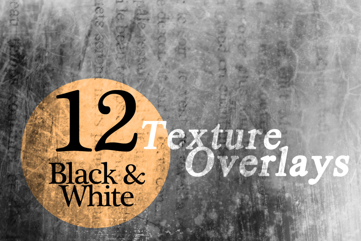 Black & White Texture Overlays, a Texture Graphic by CarlyArtDaily (Photo 1 of 3)