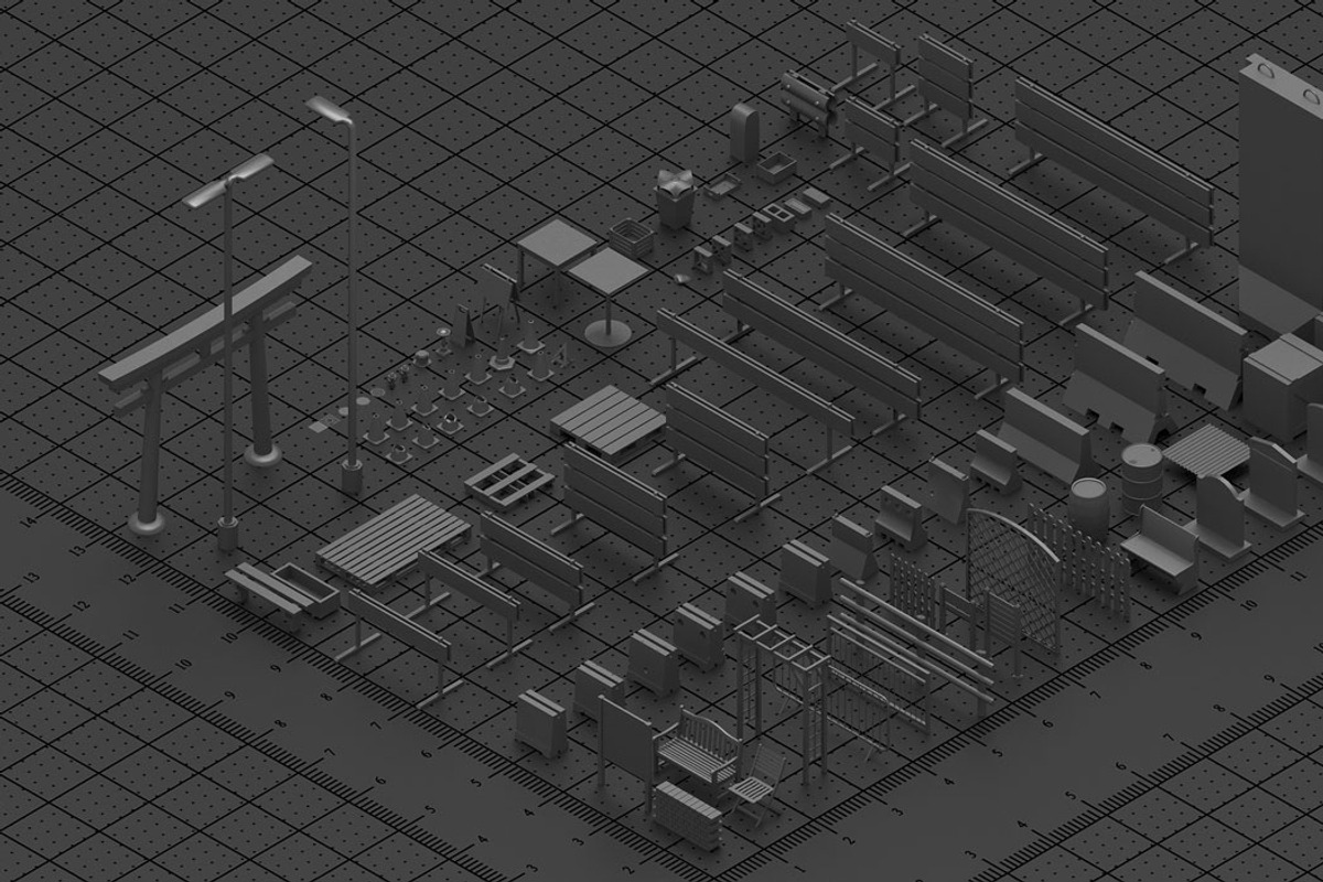 Mega pack Street kitbash, an Environmental 3D Model by MohamedHussien1 (Photo 7 of 9)