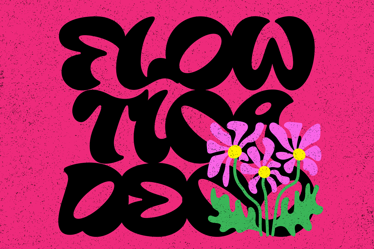 Flowtica - Groovy Bold Font, a Sans Serif Font by limitype (Photo 6 of 12)