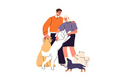 Happy hugging families set, a Person Illustration by PaperTrident (Thumbnail 3 of 6)