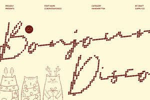 CS Bonjour Disco, a Script Font by Craft Supply Co.