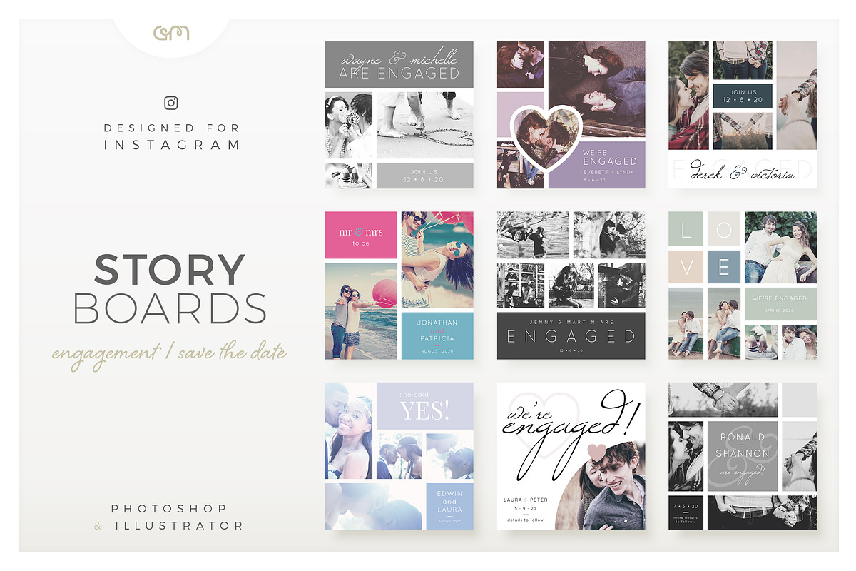 Storyboards / Engagement, a Social Media Template by AM Studio (Photo 1 of 6)