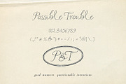 Possible Trouble: Textured Script, a Script Font by Mneme (Thumbnail 7 of 8)