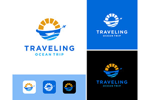 Ocean Sun Travel Flight Logo, a Branding & Logo Template by ika trisiana