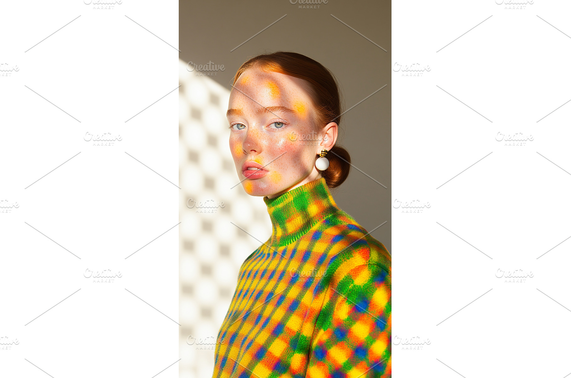 Ginger Woman Wearing Bold Turtleneck, a Beauty & Fashion Photo by Lermont51
