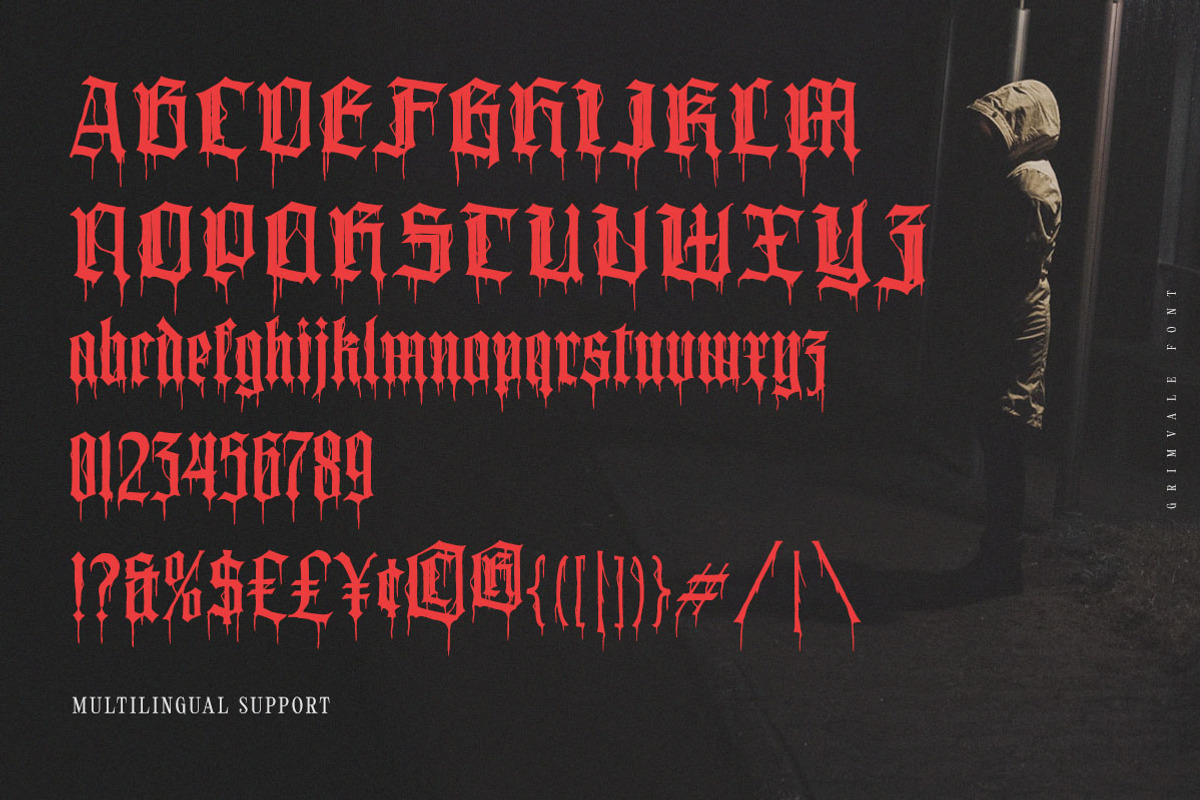 Grimvale Horror Gothic Blackletter, a Blackletter Font by Letterhend Studio (Photo 5 of 9)