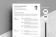 Minimal Resume Template 4 Pages, a Resume Template by White Graphic (Thumbnail 1 of 9)
