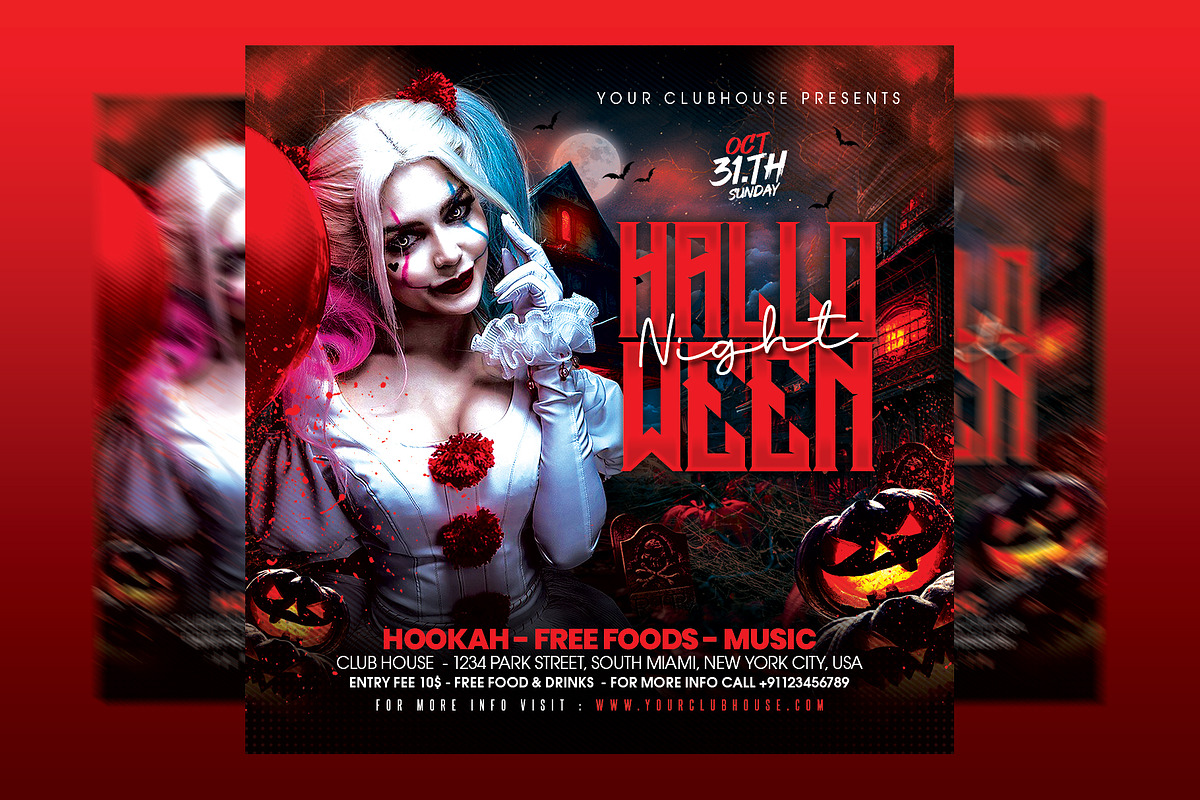 Halloween Party Flyer, a Templates & Theme by MithilaCreation (Photo 1 of 6)