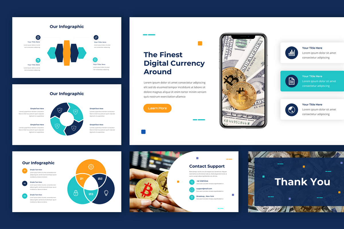 Cryptocurrency PowerPoint Template, a Presentation Template by Biwarastudio (Photo 6 of 6)