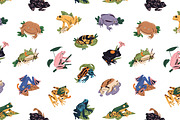 Frogs and toads seamless patterns, a Pattern Graphic by PaperTrident (Thumbnail 2 of 8)