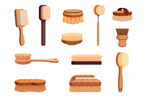 Cartoon scrub brushes. Brush for, an Object Illustration by Valerie Bodnar