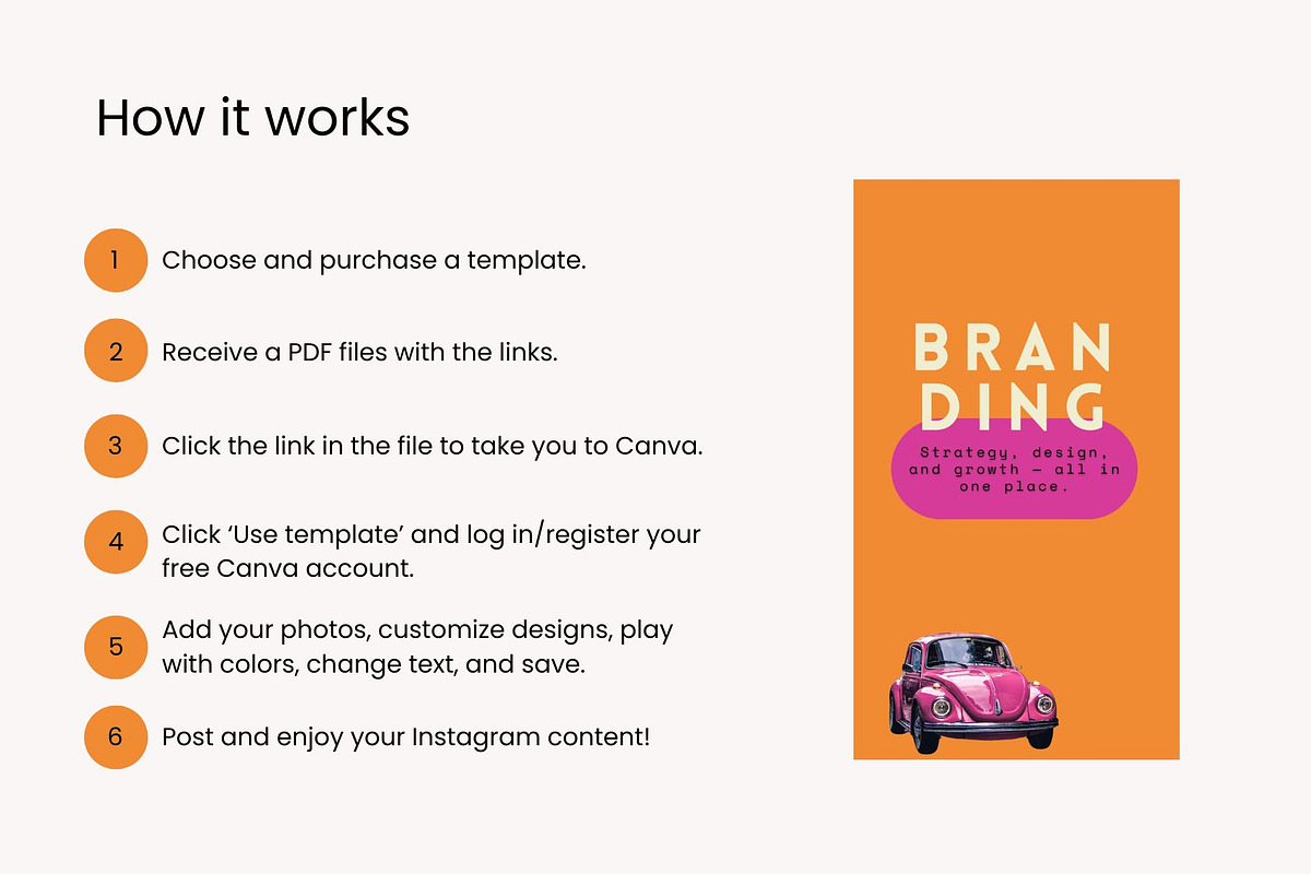 Bold Orange Pink Instagram Templates, a Social Media Template by Yaaas Design (Photo 12 of 12)