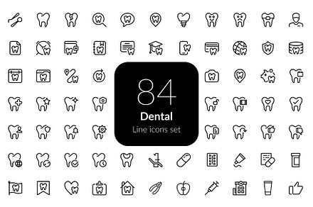 Dental icon set