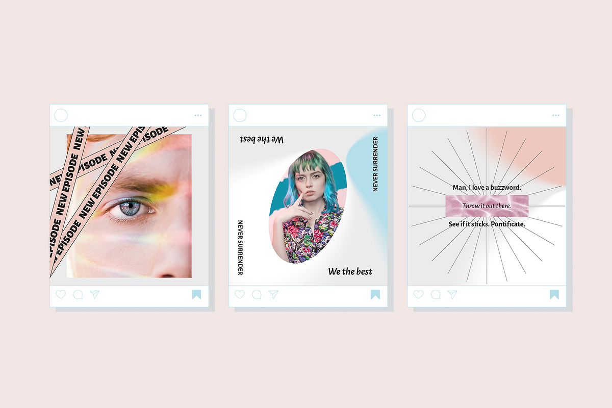 Instagram Templates | Canva & PS, a Social Media Template by BigWeek (Photo 2 of 9)