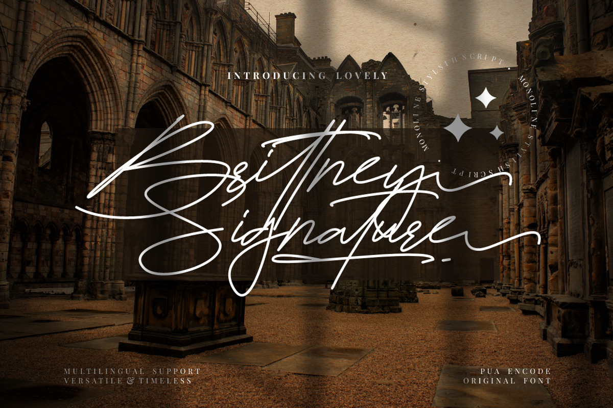 Brittney Signature Business Font, a Script Font by KennedyStudio (Photo 1 of 11)