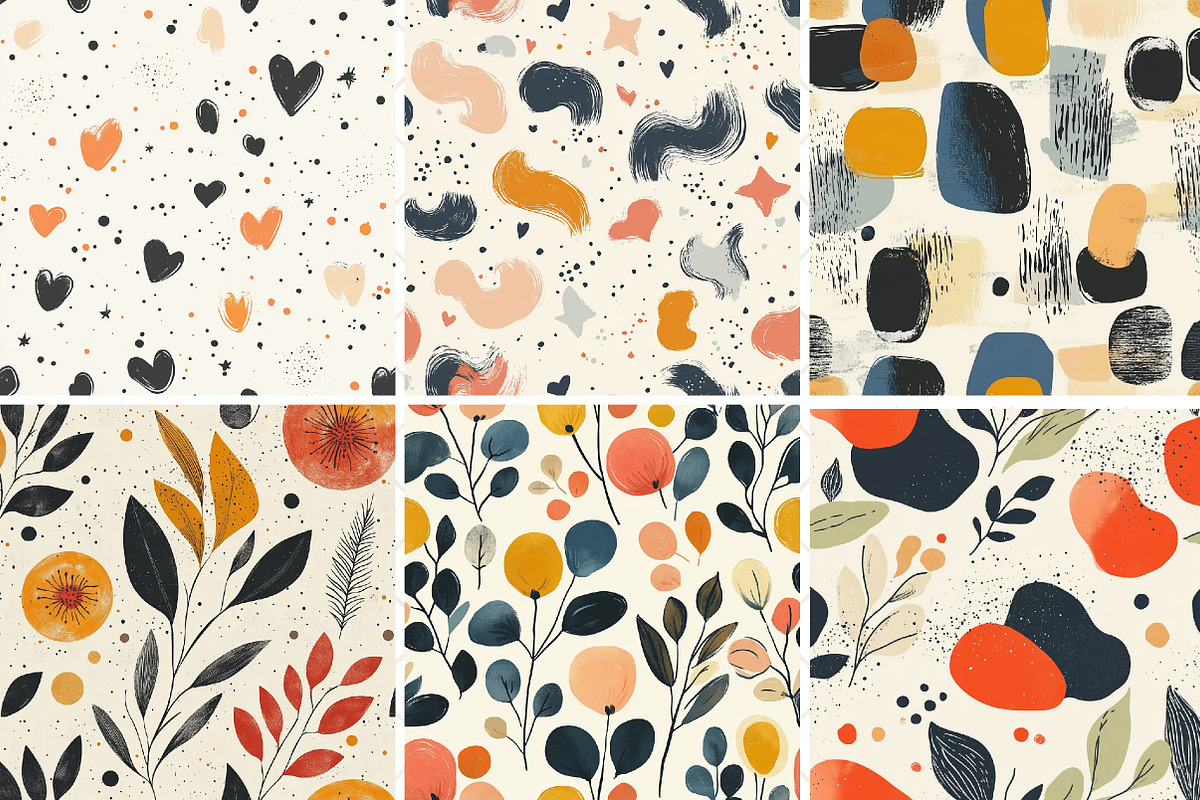 Abstract Organic Shapes Pattern, a Pattern Graphic by Black Bird Studio (Photo 3 of 5)
