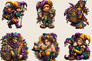 Watercolor Mardi Gras Clipart Bundl, an Illustration by SVGArt (Thumbnail 2 of 8)