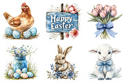 Blue Country Farmhouse Easter PNG, an Illustration by SinaCreation (Thumbnail 2 of 5)
