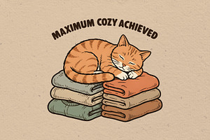Maximum cozy achieved, an Animal Illustration by Vectorlina
