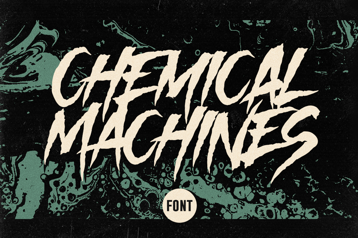 Chemical Machines - Horror Font, a Font by The Branded Quotes (Photo 1 of 6)