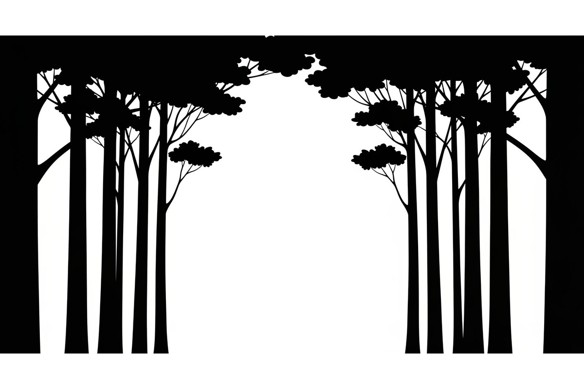 Forest Frame Silhouette SVG Bundle, an Illustration by jahid234 (Photo 18 of 51)