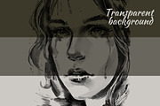 Crying Woman Ink painting, a Person Illustration by Elena Naumchenkova (Thumbnail 2 of 3)