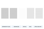 Black geometric grid pattern set, an Illustration by SappiStudio (Thumbnail 1 of 3)
