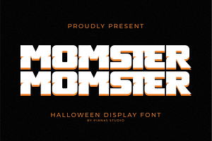 Momster - Halloween Display Font, a Sans Serif Font by Pian45 Studio