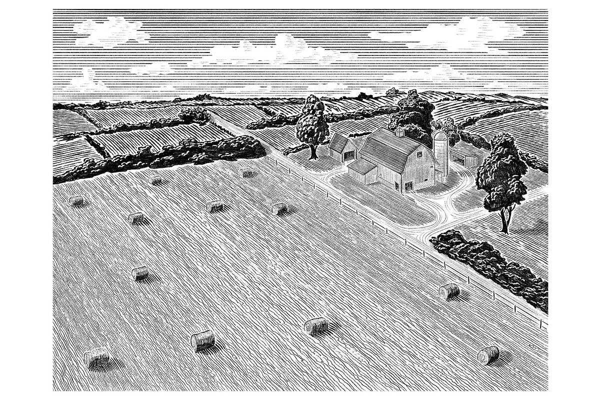 Hay Field and Barn, a Work Illustration by blue67sign (Photo 3 of 4)