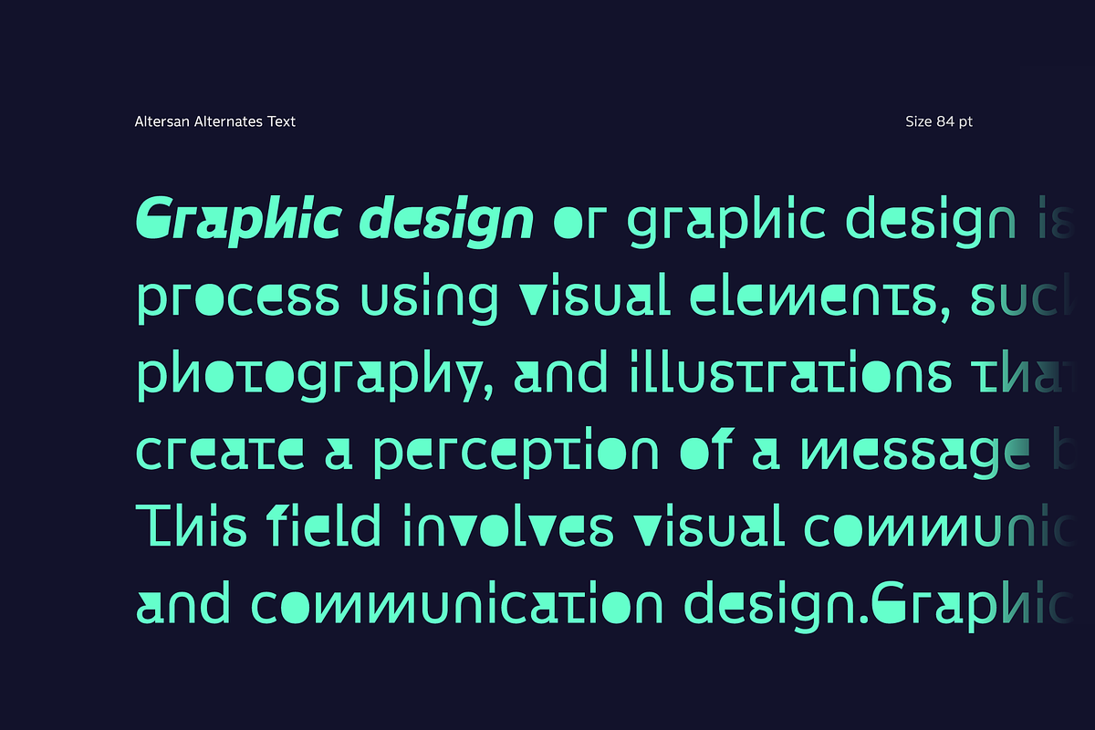 Altersan; Abstract Alternates Sans, a Sans Serif Font by Eko Bimantara (Photo 7 of 12)
