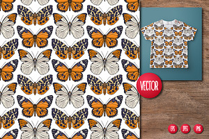 Cats, Butterflies, Birds Patterns