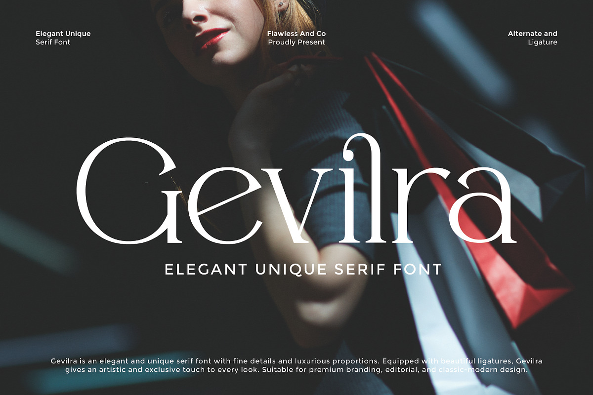 Gevilra - Elegant Serif Font, a Font by Flawless And Co (Photo 1 of 10)