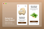 Furniture and Decor 3D Icon Set, a Decorative Illustration by twinstd (Thumbnail 4 of 6)