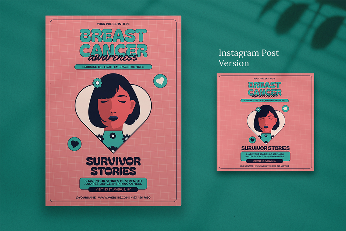 Temaso - Breast Cancer Awareness, a Flyer Template by Attype (Photo 3 of 5)