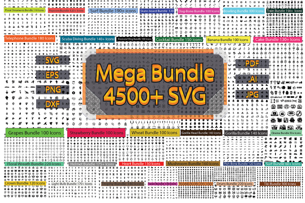 Mega SVG Bundle 4500+ Files, an Object Illustration by DigitalsDesigns