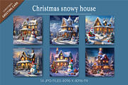 Christmas snowy house. Clipart., a Decorative Illustration by KENO Mascots (Thumbnail 2 of 4)