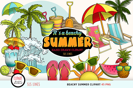 Summer Beach Vacation Clipart