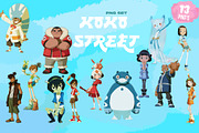 KOKO STREET PNG SET, a Person Illustration by XiXong STUDIO (Thumbnail 1 of 6)