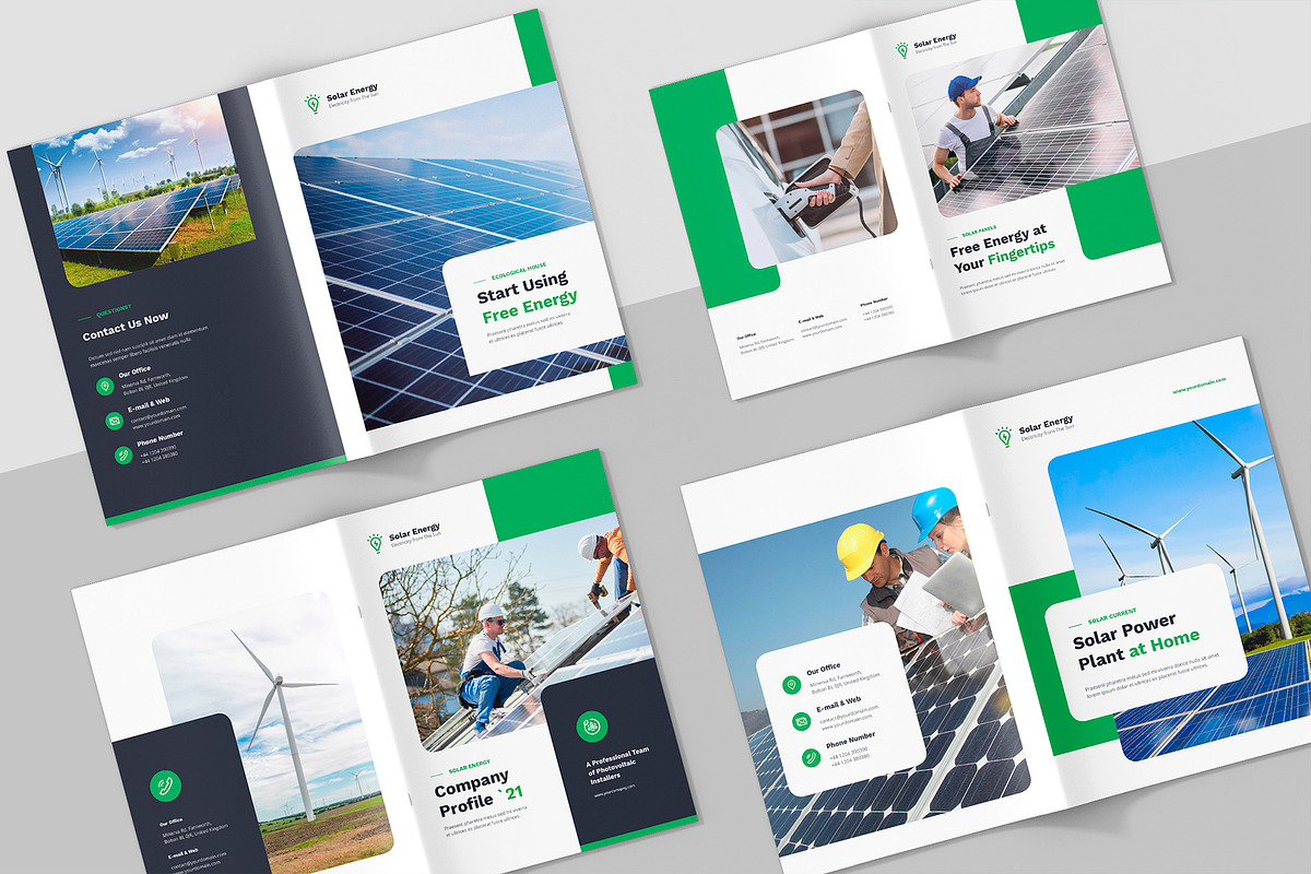 Solar Energy Company Profile Canva, a Brochure Template by artbart (Photo 2 of 6)