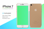 Iphone 7 Mockup White Gold Straight, an iPhone Mockup by mockuptain (Thumbnail 2 of 6)