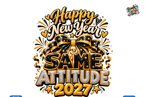 Happy New Year 2027 Same Attitude
