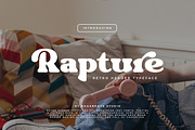 Rapture - Retro Header Typeface, a Serif Font by RagamKata (Thumbnail 1 of 10)