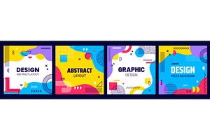 Abstract layouts with shapes, a Decorative Illustration by Vector Tradition