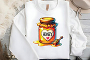 Spring Honey Jar Sublimation Clipart, an Illustration by DreamCafeArt (Thumbnail 4 of 5)