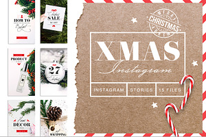 Classy Xmas INSTAGRAM STORY Pack, a Social Media Template by Marie T