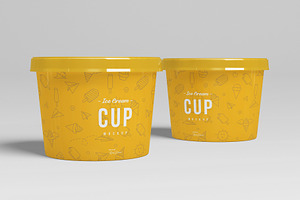 3oz Ice Cream Cup Mockup Set